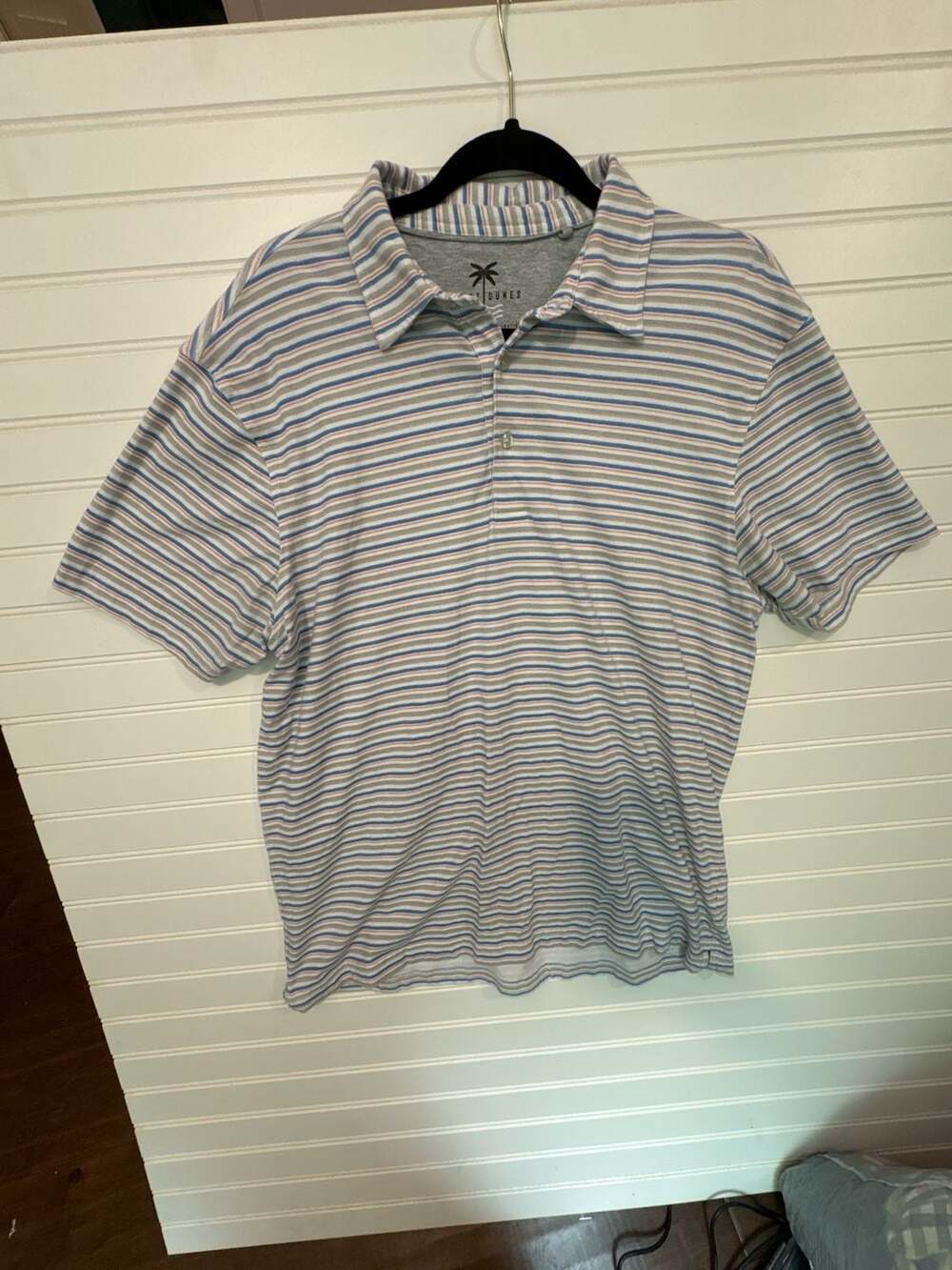 Desert Dunes Striped Short Sleeve Performance Polo Shirt